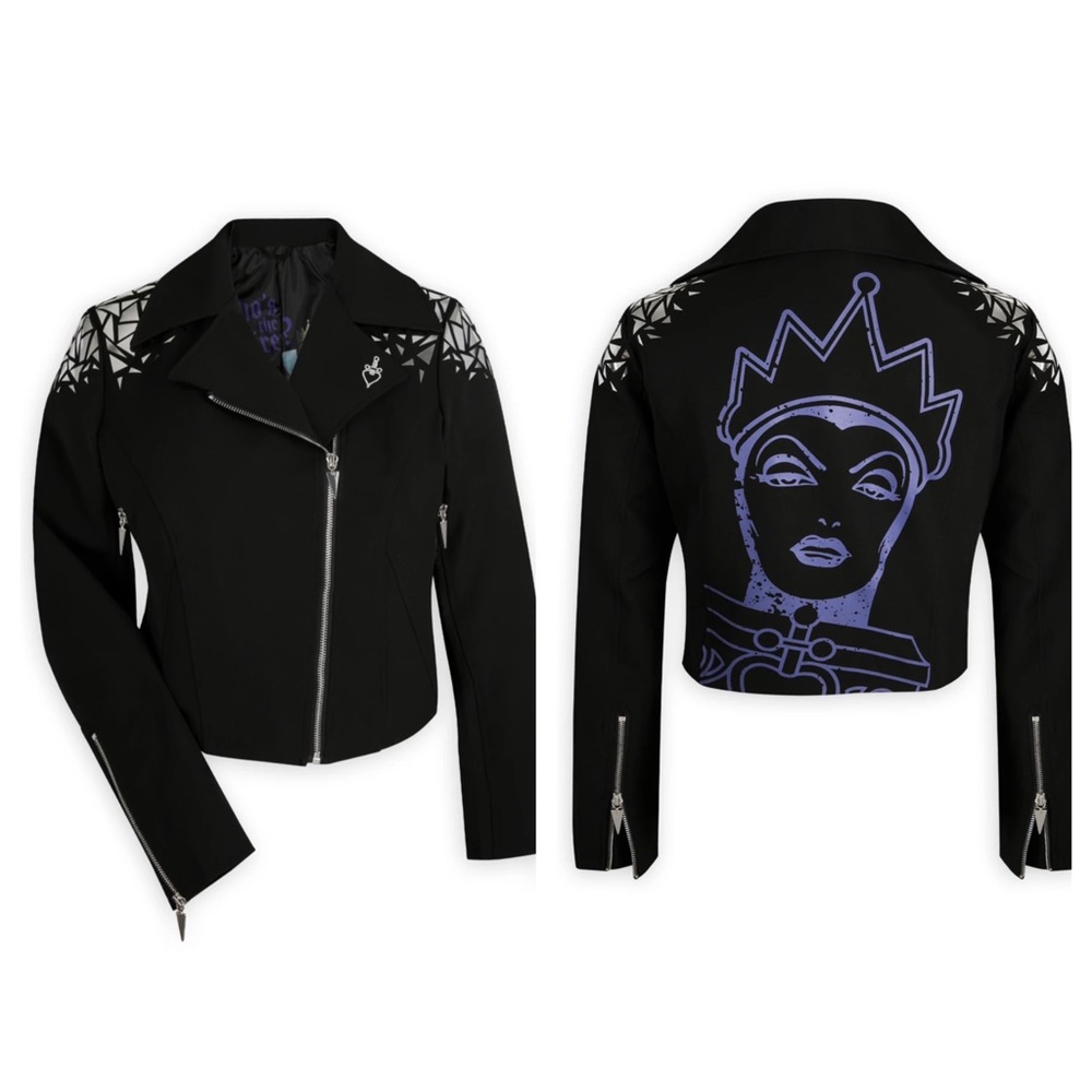 Disney EVIL QUEEN Snow White and the Seven Dwarfs  Moto Jacket Sz XL